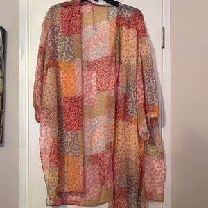 JODIFL Colorful Patchwork Open Cardigan